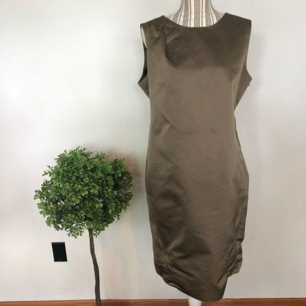 3/$25 J Crew Collection size 14 olive green dress